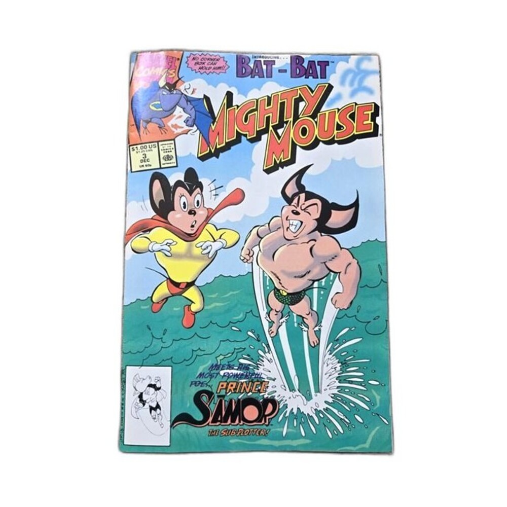 Mighty Mouse #3 (1990) Marvel Comics – Introducing Bat-Bat Vintage Comic
